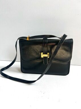 Vintage | Leather Belt Purse with Gold Hardware